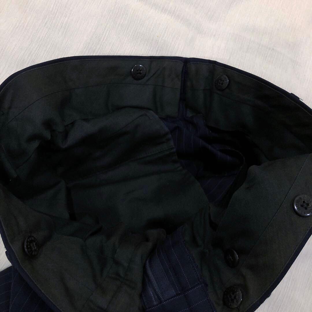 ラルフローレン ネイビースーツ ストライプ セットアップ 80s オールド 古着