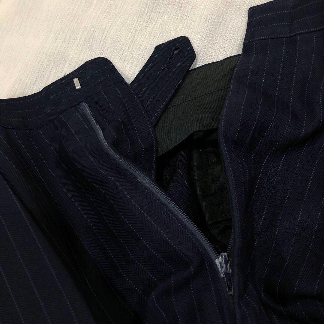 ラルフローレン ネイビースーツ ストライプ セットアップ 80s オールド 古着