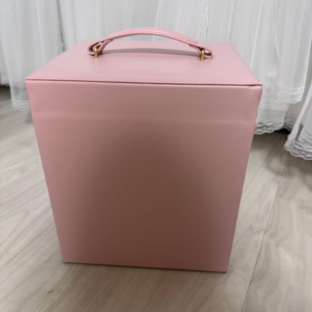 フランフラン エンボス コスメボックス ピンク