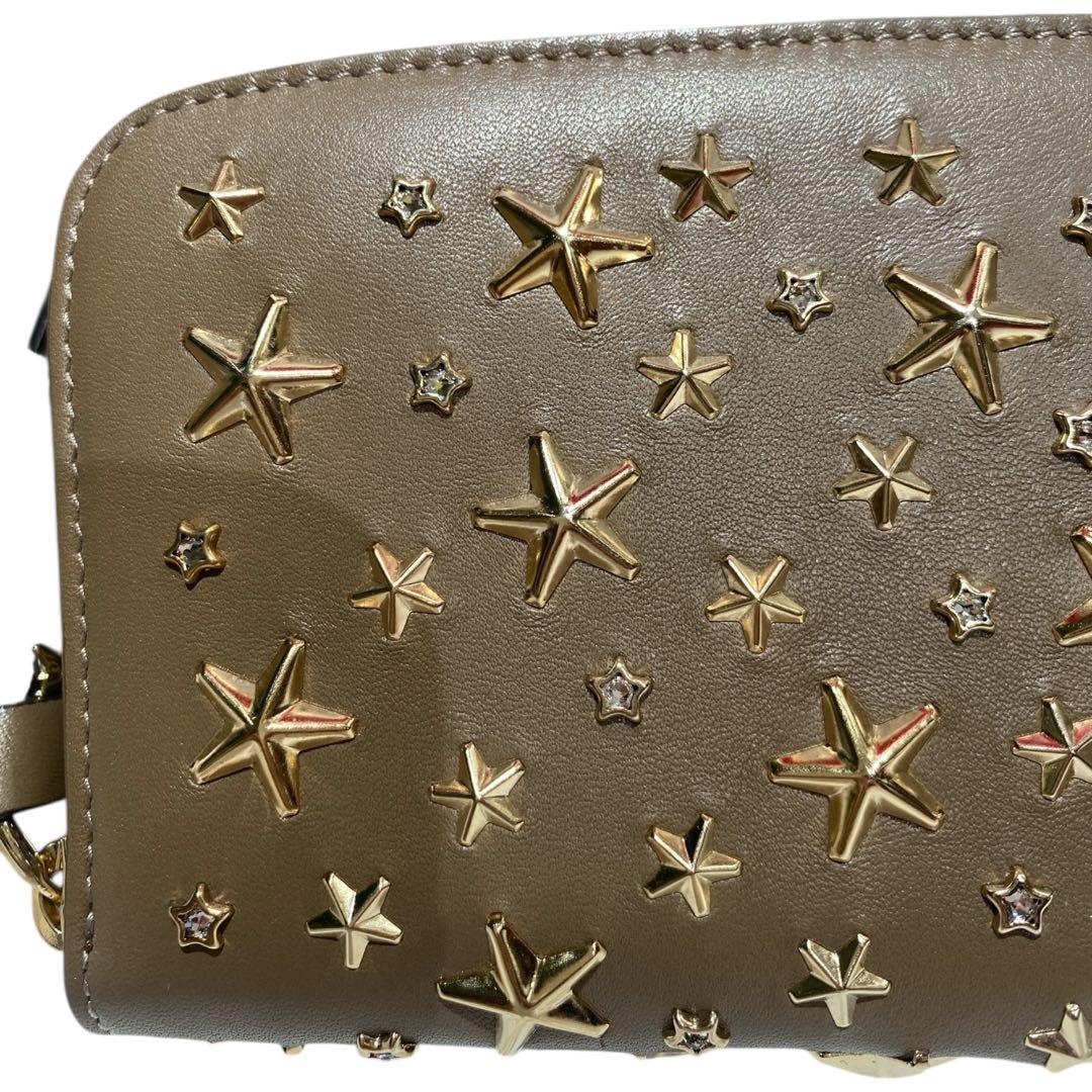 【極美品】ジミーチュウ スター スタッズ ラウンドファスナー 長財布 レザー