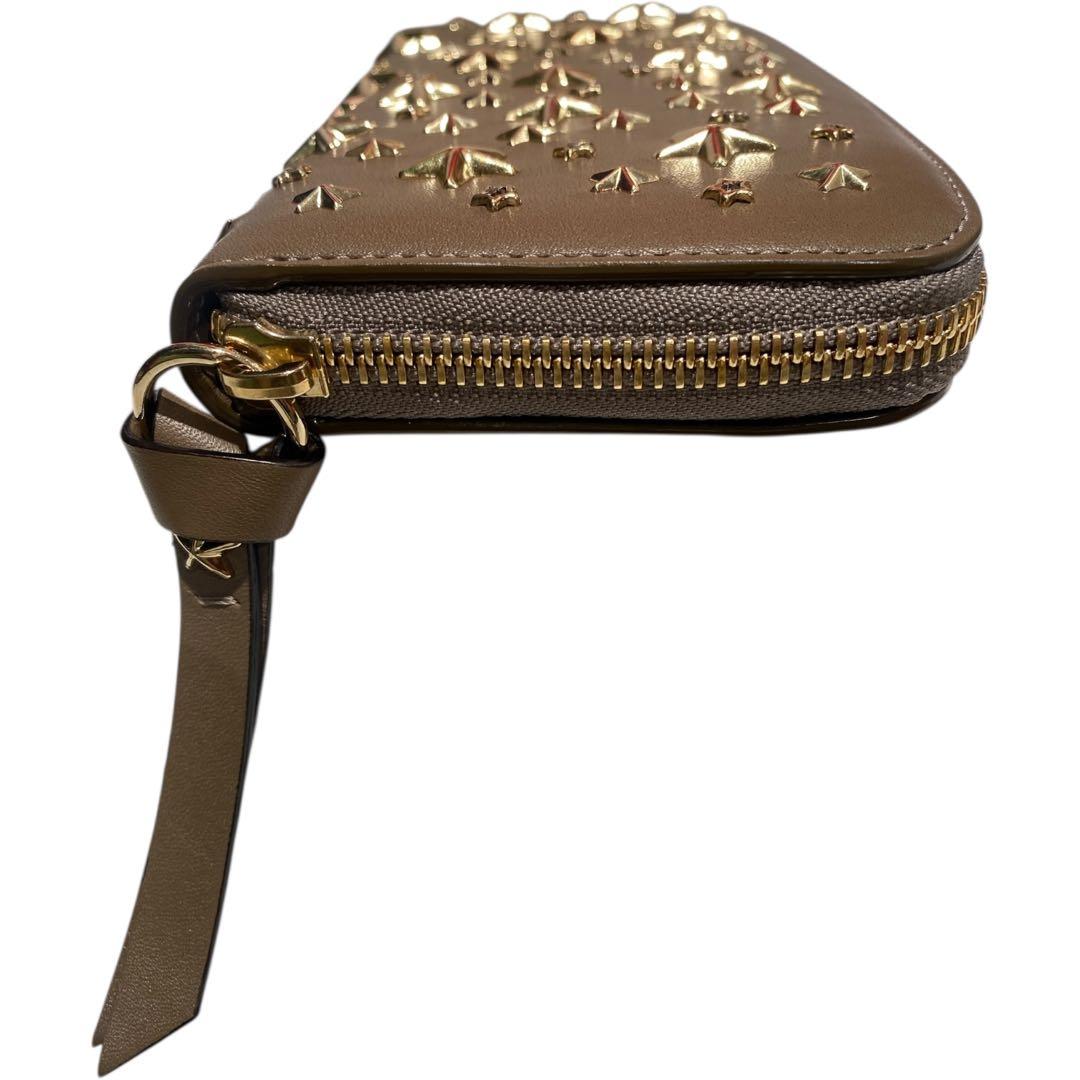 【極美品】ジミーチュウ スター スタッズ ラウンドファスナー 長財布 レザー