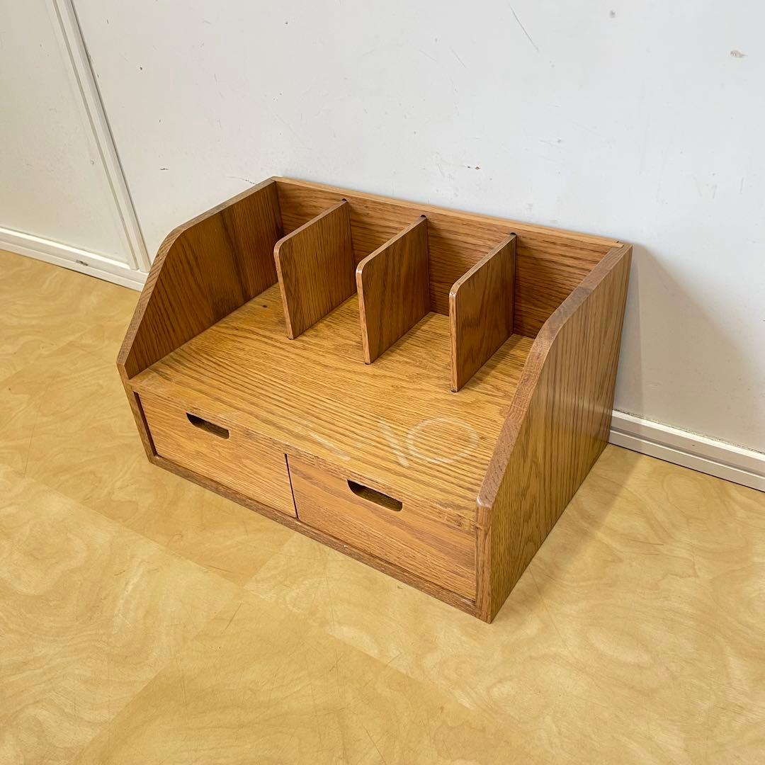 本立て 本棚 卓上ブックスタンド デスク収納 引き出し 木製ラック 北欧スタイル