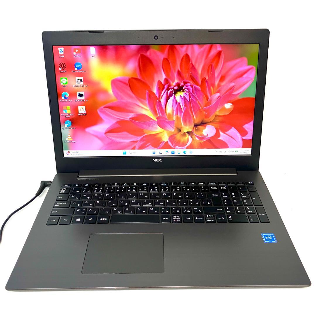 美品❣️薄型❣️大画面 最新Win11 カメラ付 レアBLACK ノートパソコン