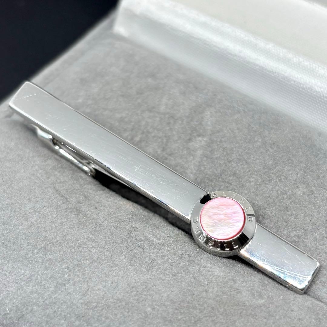 【良品】【ダンヒル】ネクタイピン ピンクシェル シルバー925 結婚式