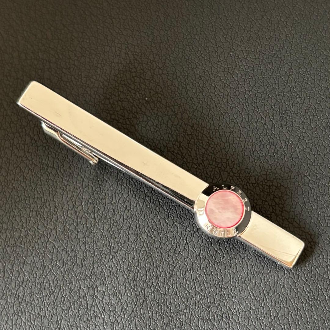 【良品】【ダンヒル】ネクタイピン ピンクシェル シルバー925 結婚式