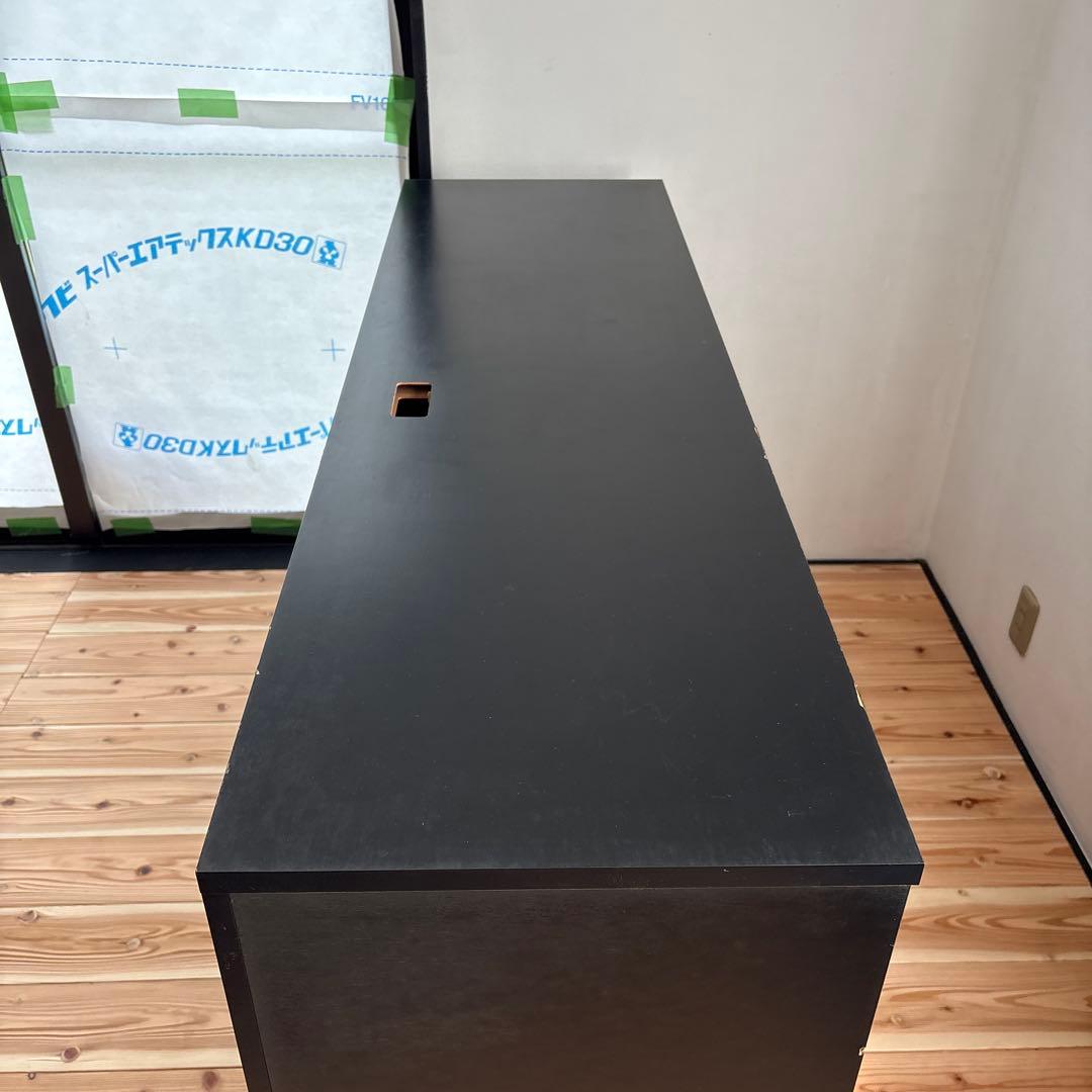 DJ機材用 黒の木製テーブル　ターンテーブル台　レジカウンター　中古