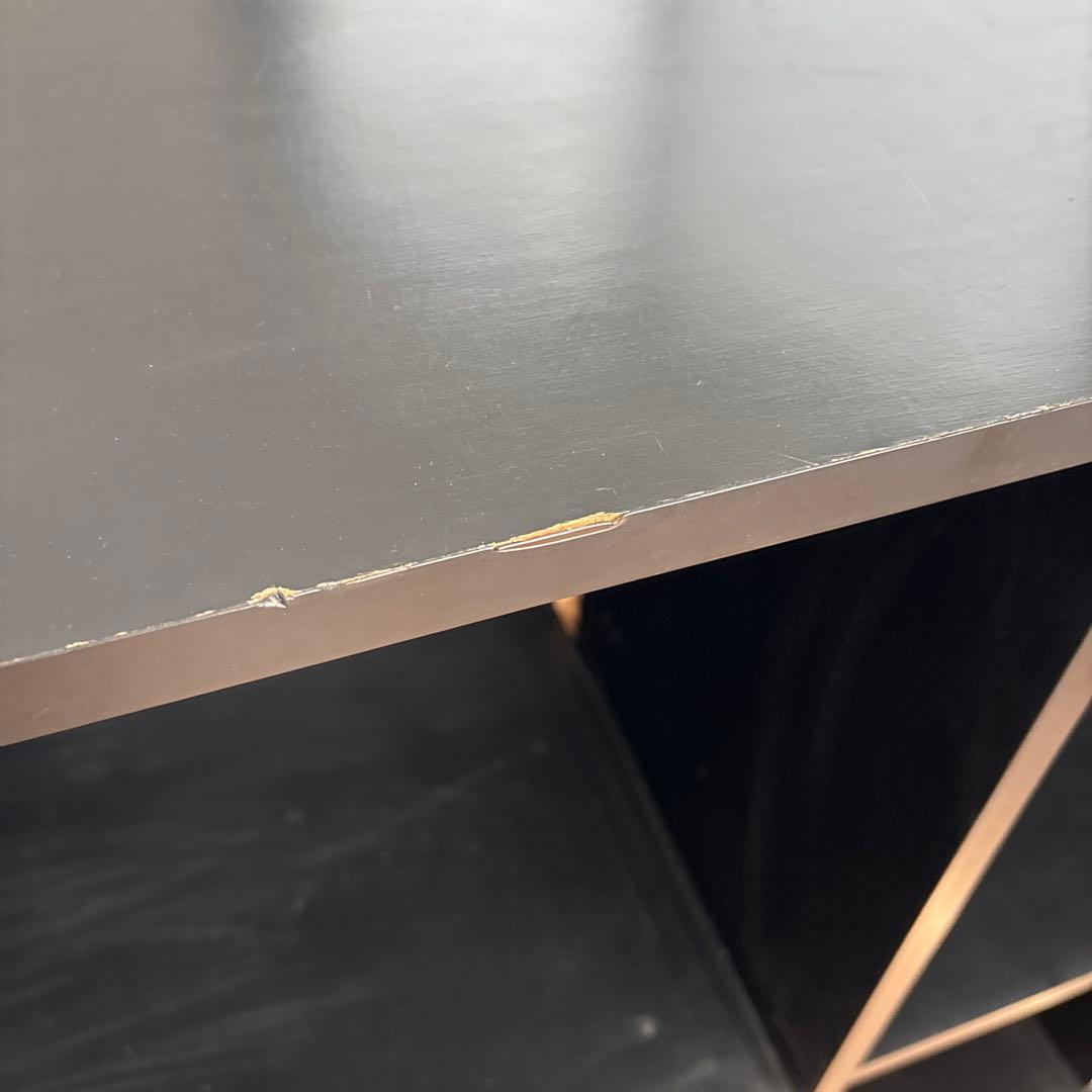 DJ機材用 黒の木製テーブル　ターンテーブル台　レジカウンター　中古