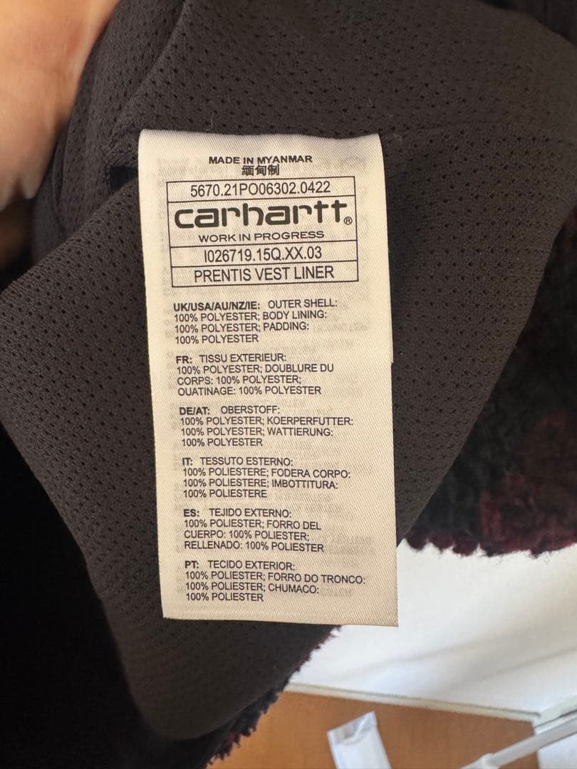 トップス Carhartt WIP Prentis Vest Liner S