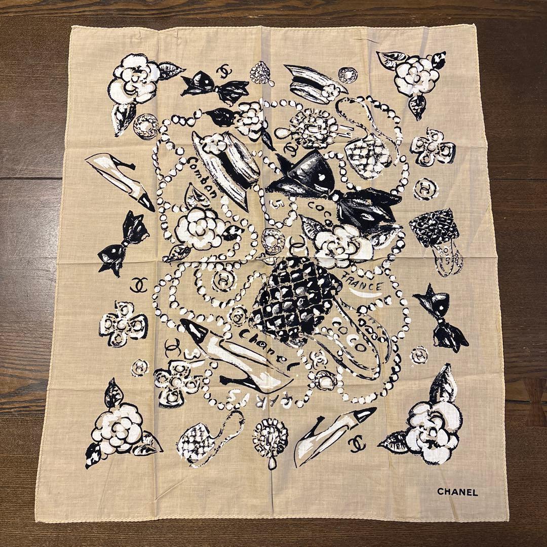 CHANEL 花柄 ハンカチ