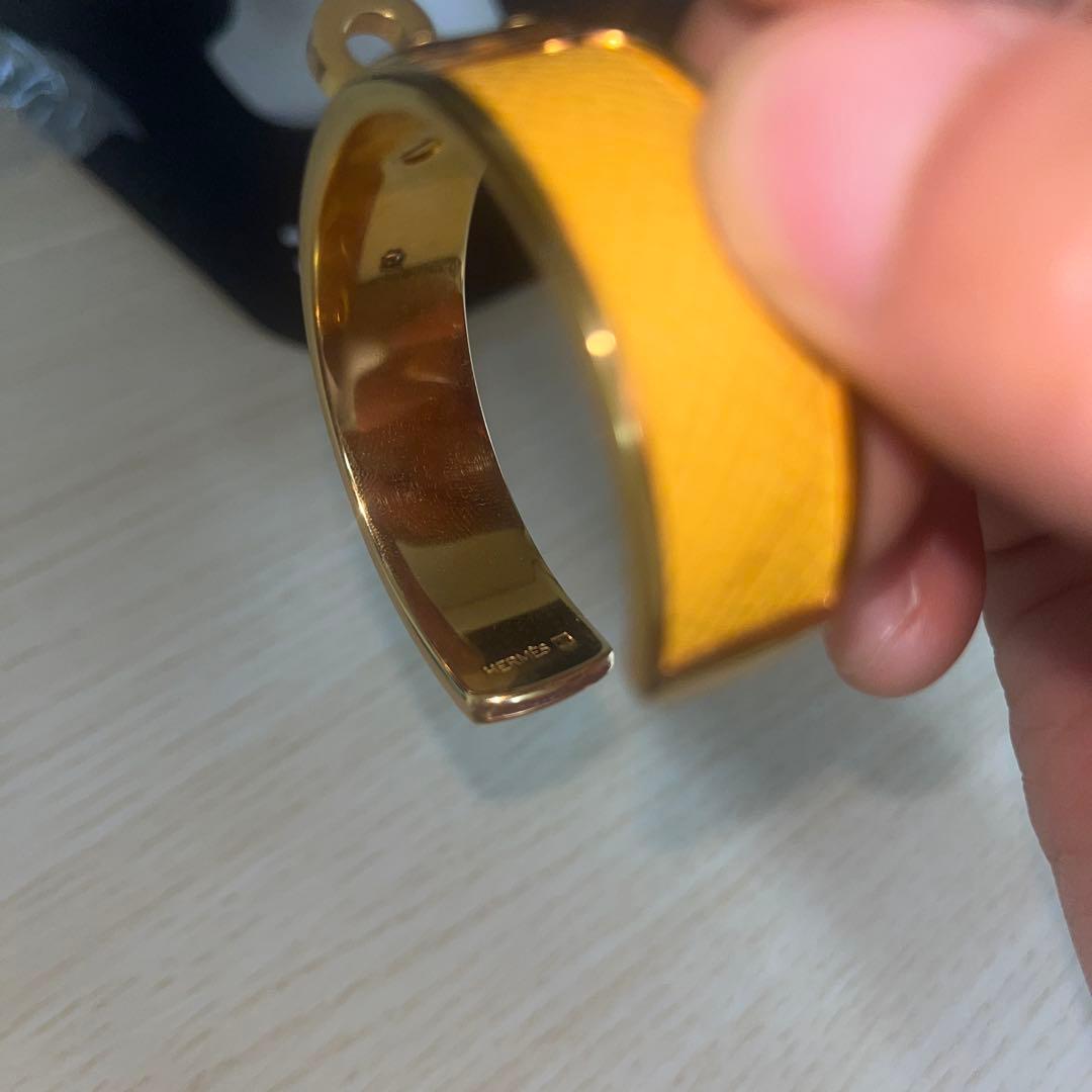 HERMES エルメス バングル ケリー ブレスレット ゴールド イエロー