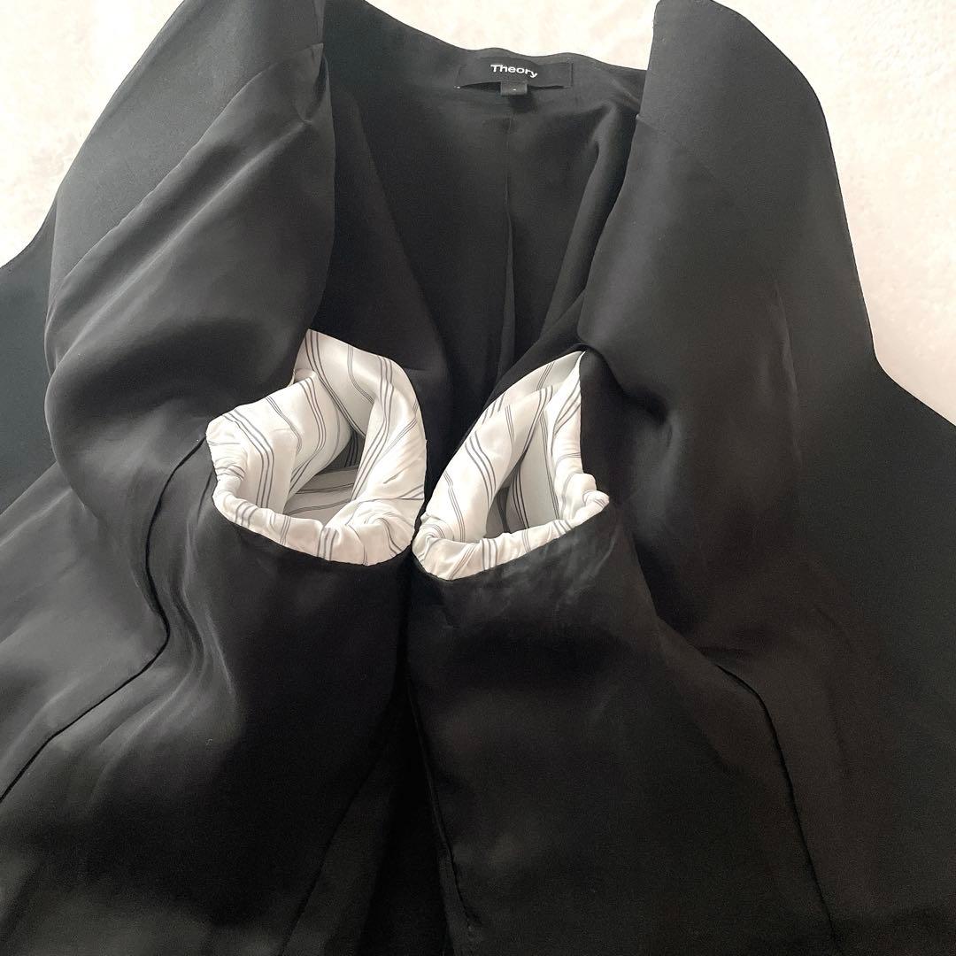 極美品⭐︎Theory TAILOR 黒 ノーカラー スカートスーツ セットアップ