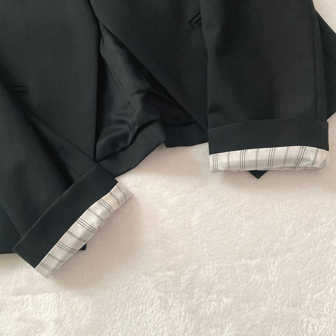 極美品⭐︎Theory TAILOR 黒 ノーカラー スカートスーツ セットアップ