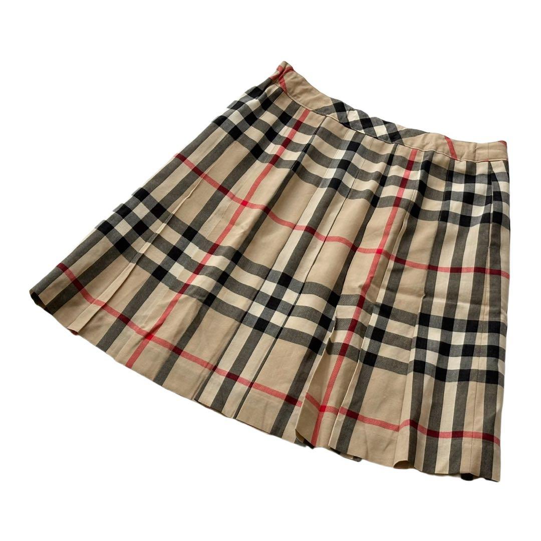 美品 バーバリーBURBERRY チェック柄 プリーツスカート170cm