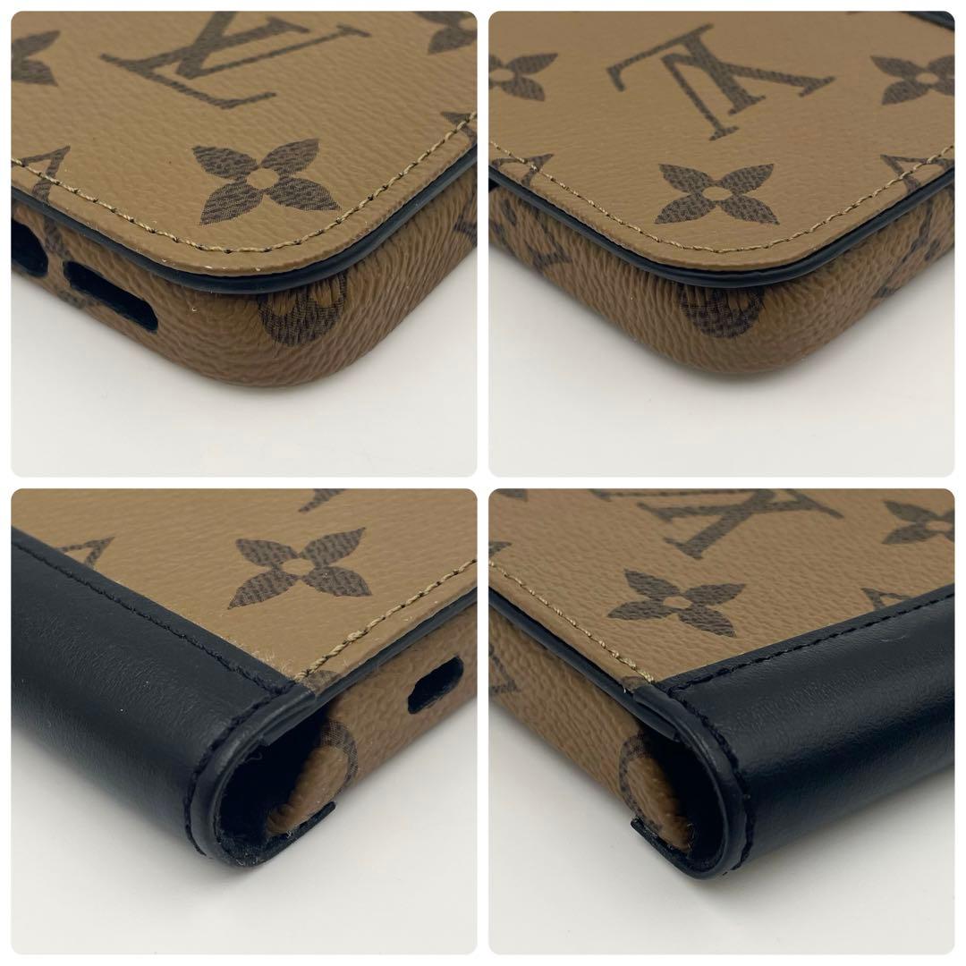 定価9万・美品ルイヴィトン モノグラムリバース フォリオ iPhone15Pro