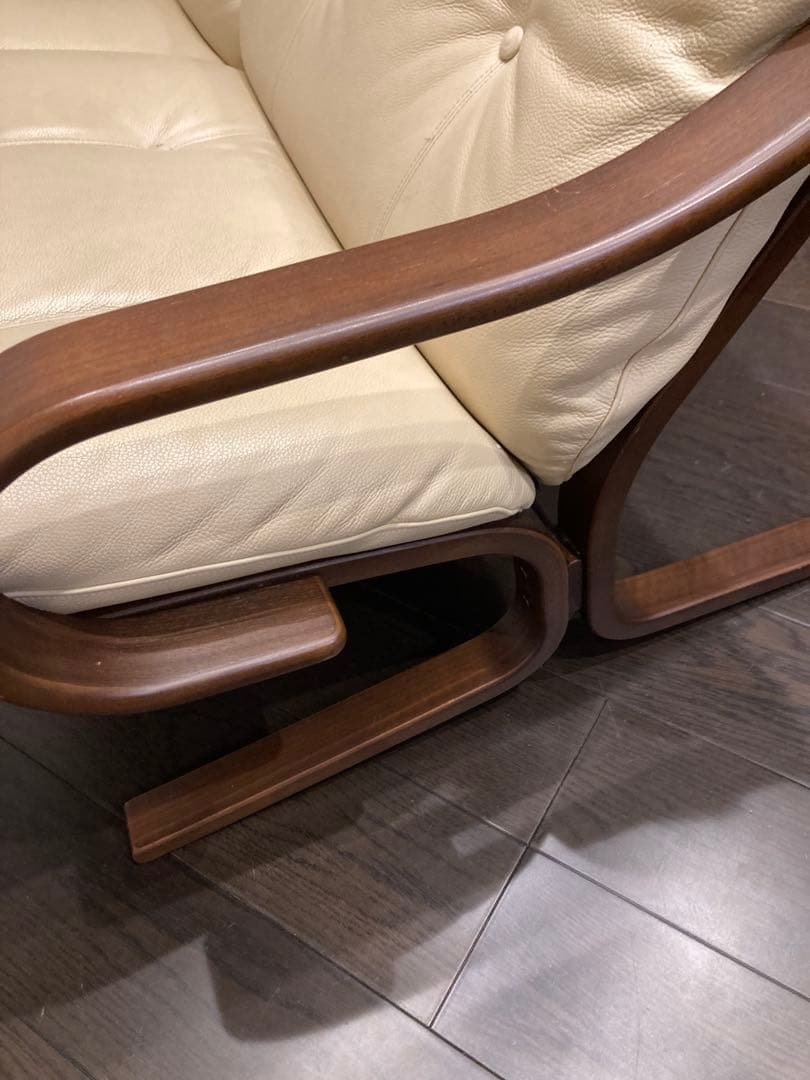 エリコ様　冨士ファニチア　Agioアージオソファー　ワイド　ウォールナット　革