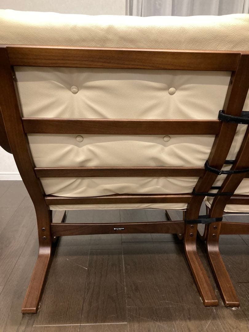 エリコ様　冨士ファニチア　Agioアージオソファー　ワイド　ウォールナット　革