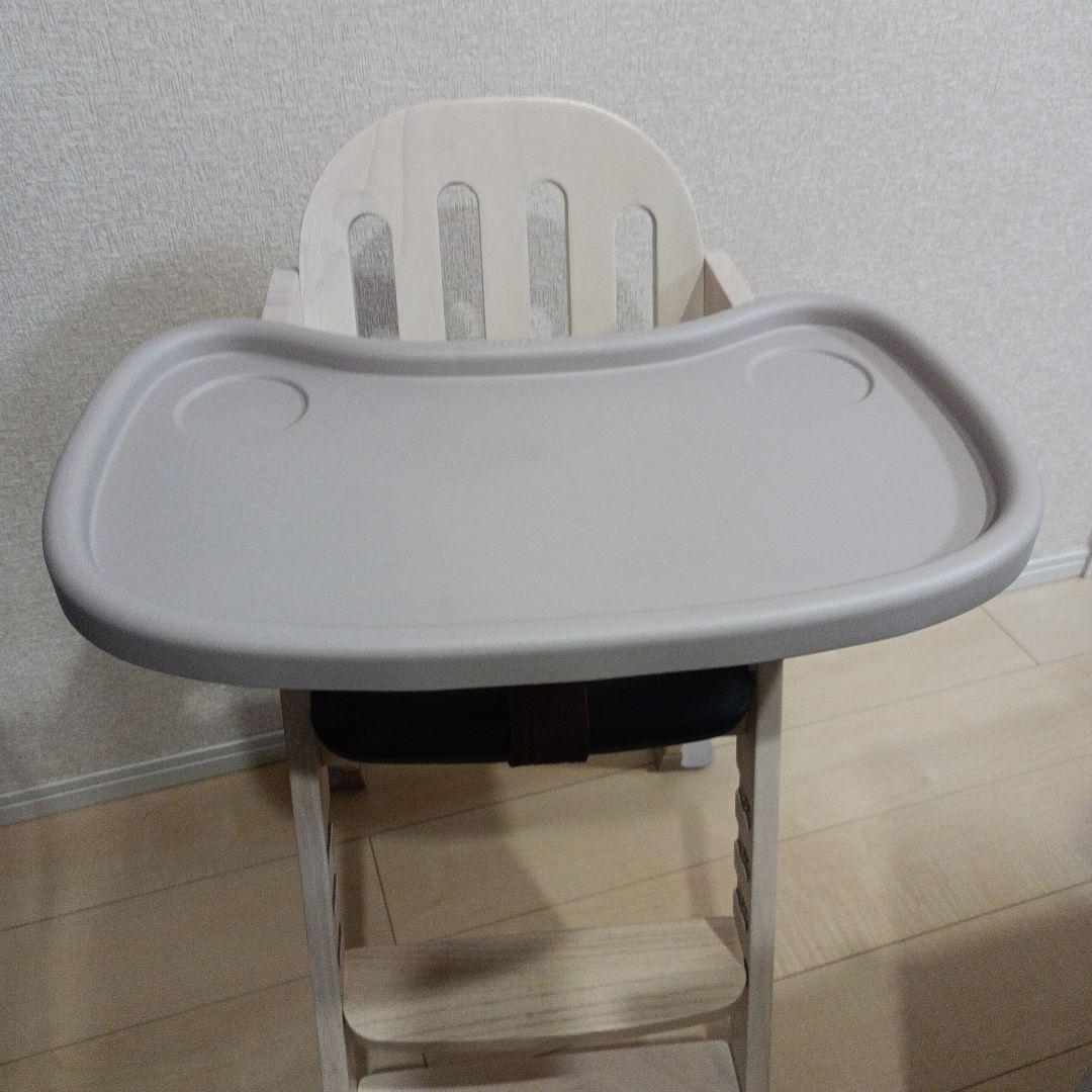 KATOJI　 Easy-sit 木製ベビーハイチェア ホワイトウォッシュ