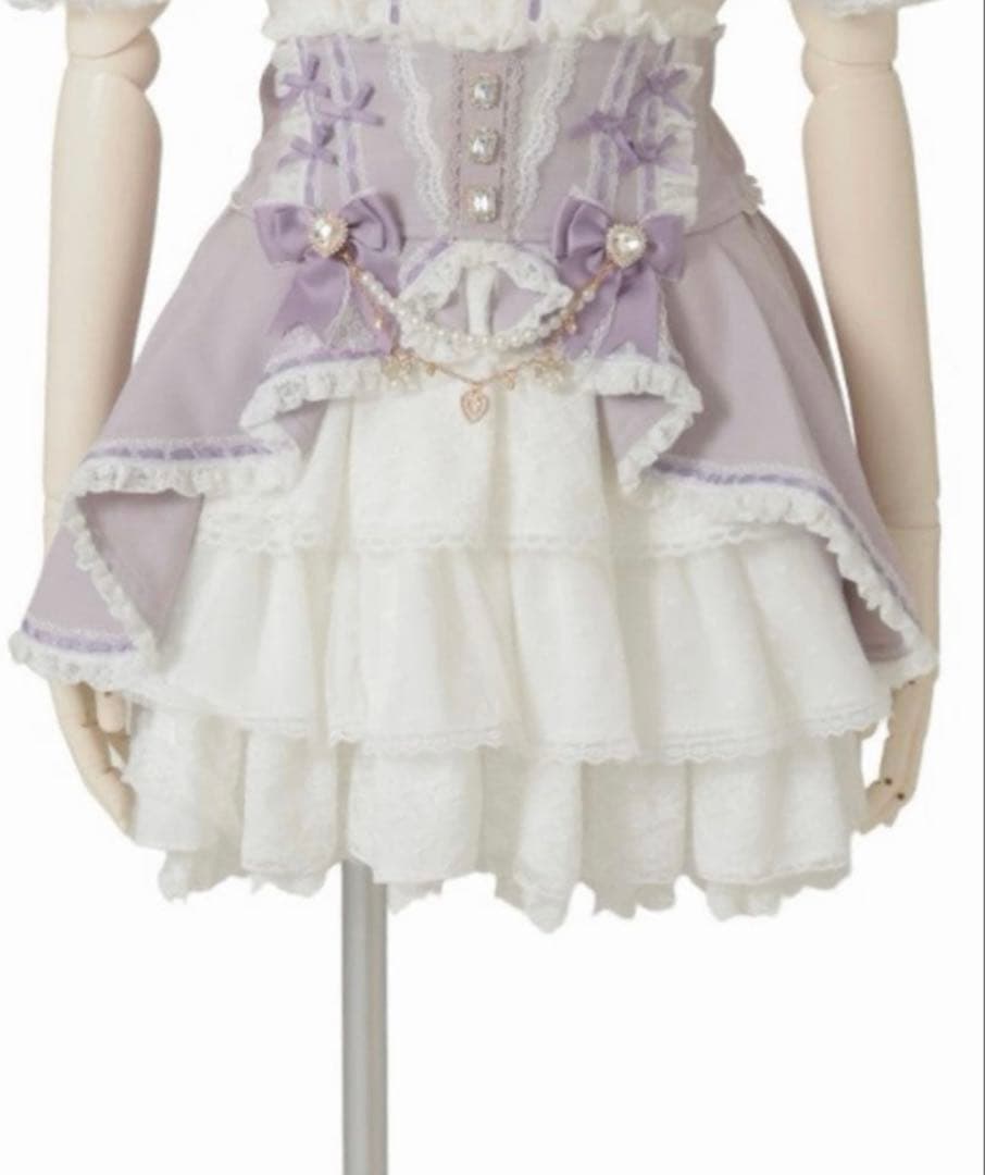 LIZLISA はしごカシュクールスカート パープル 紫 ラベンダー