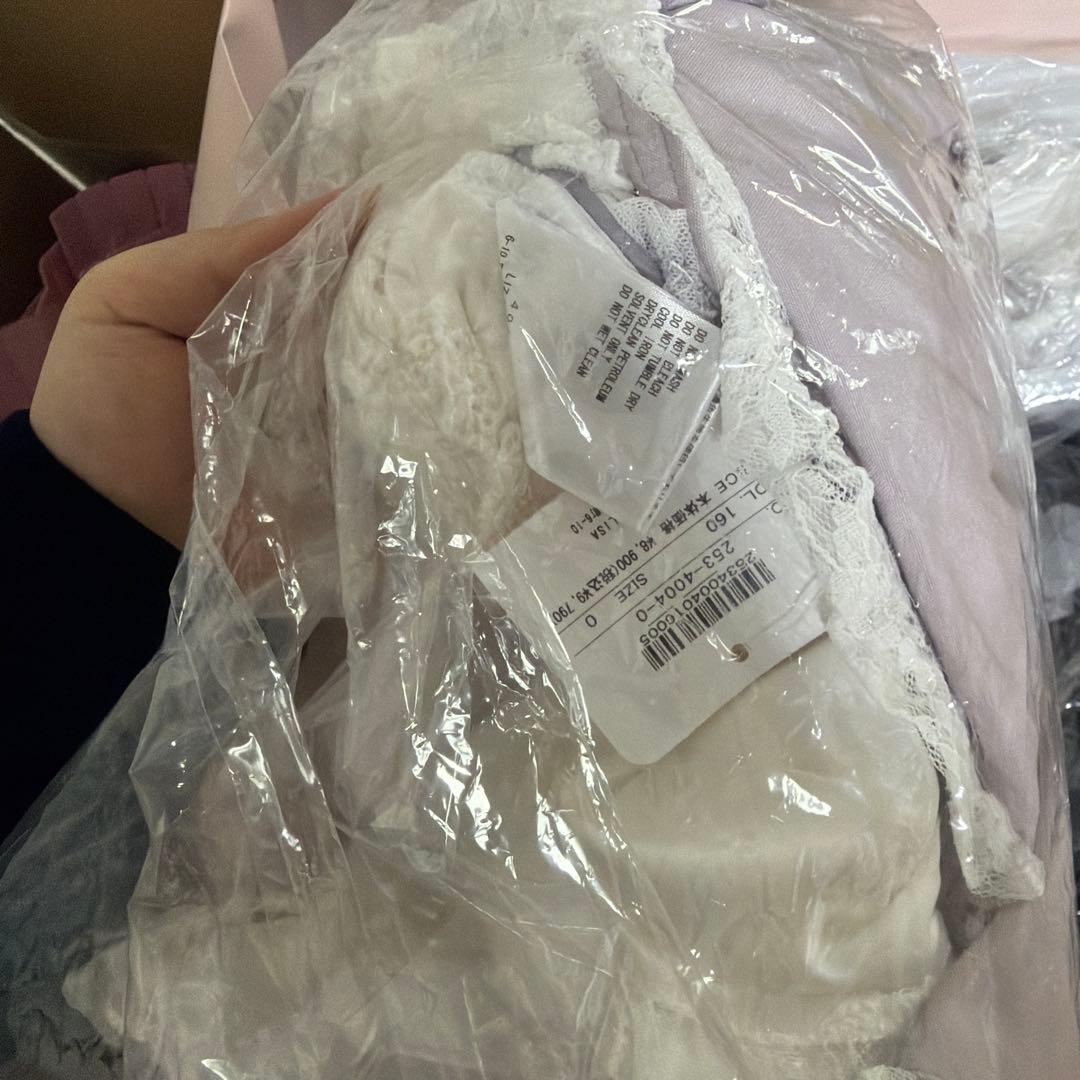 LIZLISA はしごカシュクールスカート パープル 紫 ラベンダー