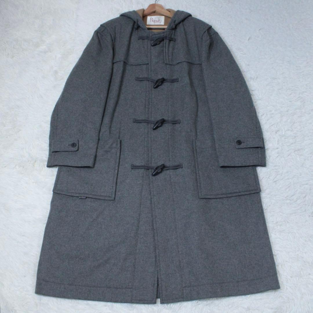 Papas マーティンソン生地 カシミヤ100% ダッフルコート ロング丈 M