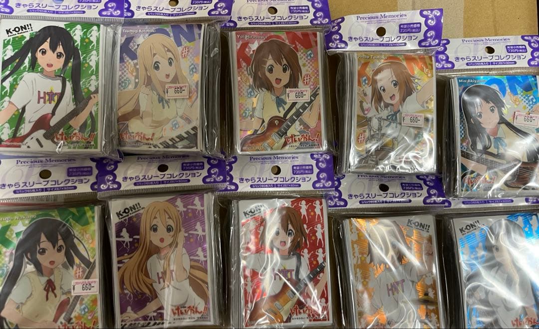 けいおん！のきゃらスリーブコレクション 平沢唯、秋山澪、田井中律、琴吹紬、中野梓