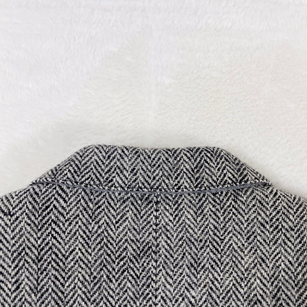 ハリスツイード テーラードジャケット ヘリンボーン 胡桃ボタン ヴィンテージ