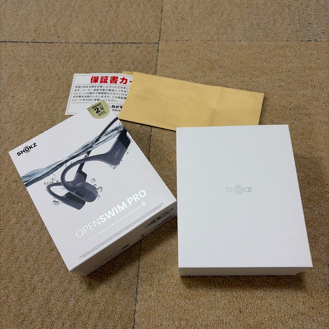 動作確認のみ　SHOKZ OpenSwim Pro 骨伝導イヤホン グレー