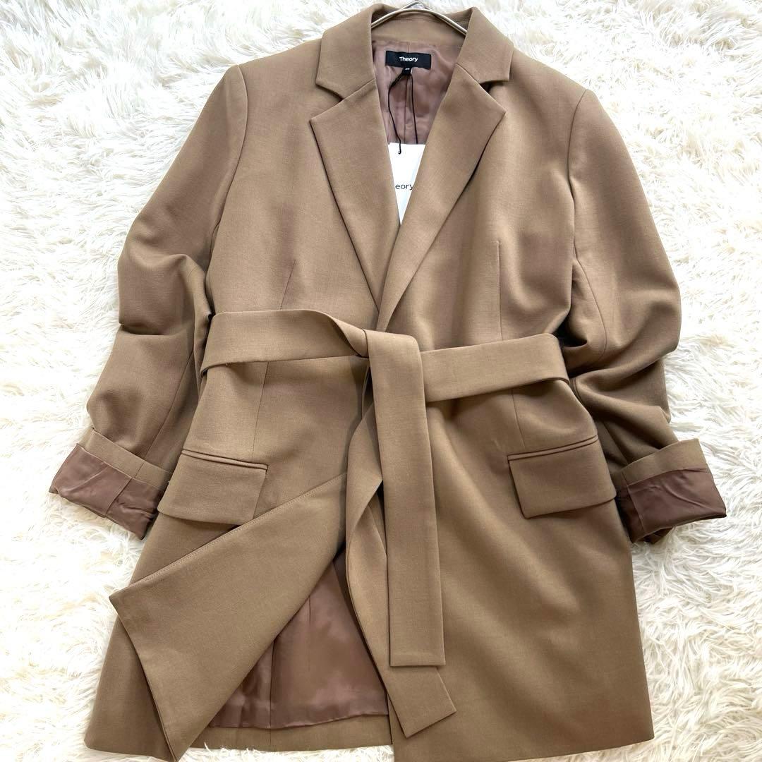 訳あり美品⭐︎22AW 定価5.5万 セオリー Saxony ベルト付き ブレザー