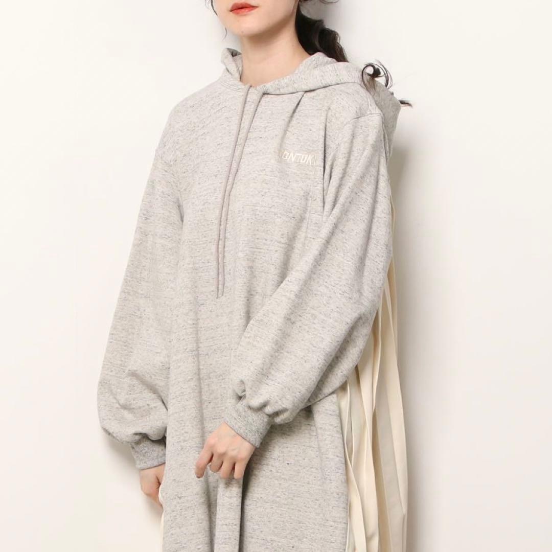 NON TOKYO/ノントーキョー/バックプリーツスウェットワンピース