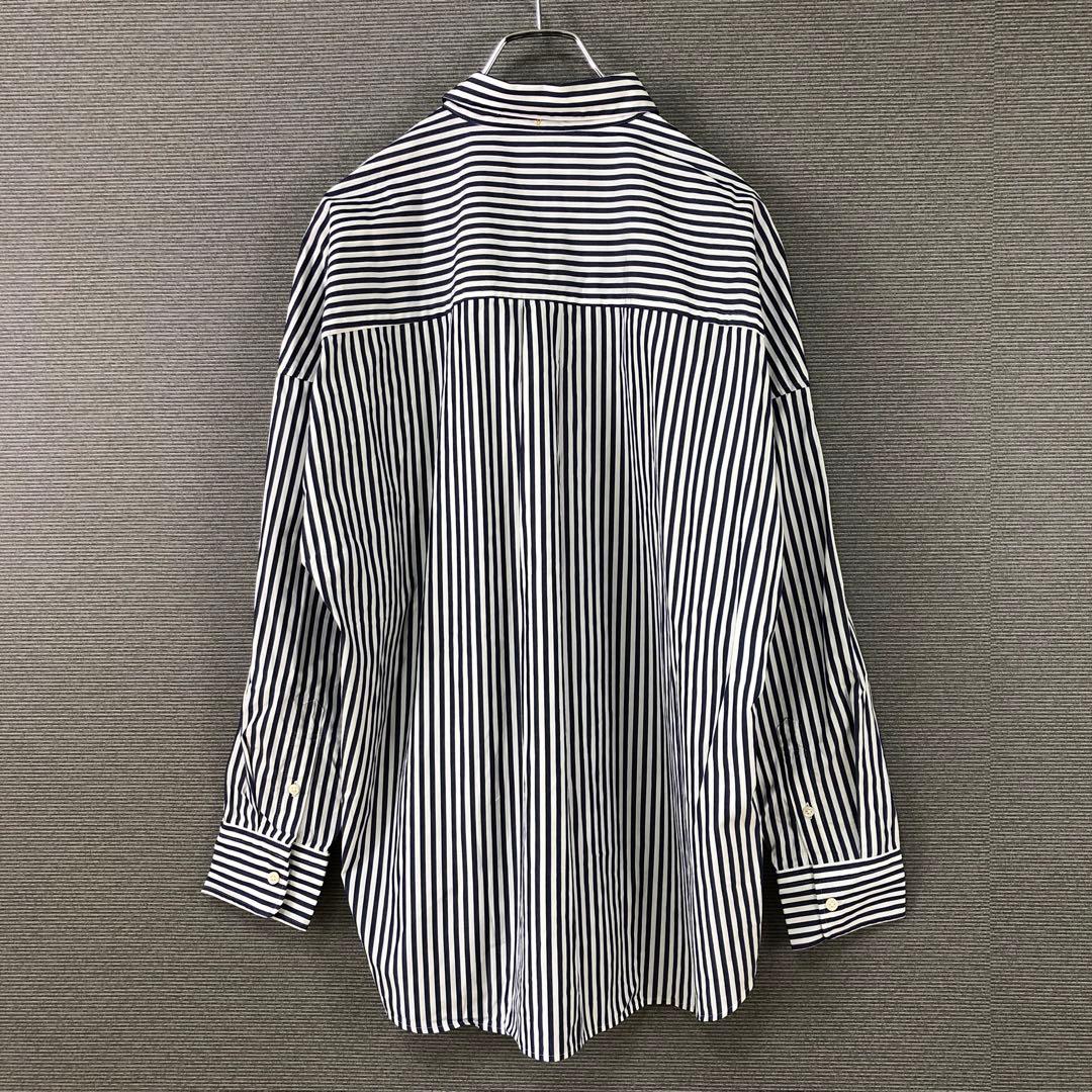 Curensology ＜＆RC＞ビッグシャツ F ネイビー ストライプ