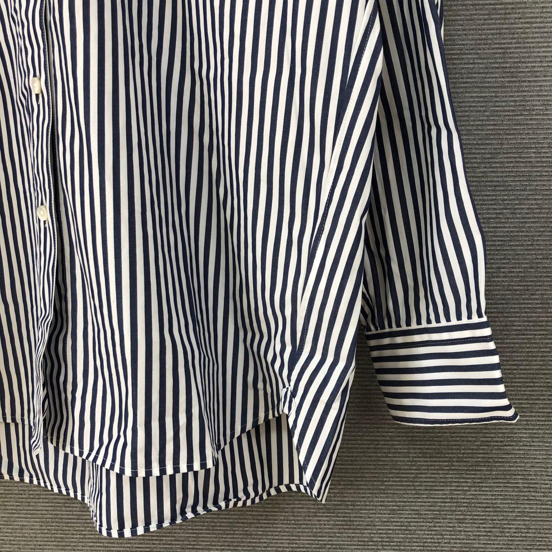 Curensology ＜＆RC＞ビッグシャツ F ネイビー ストライプ