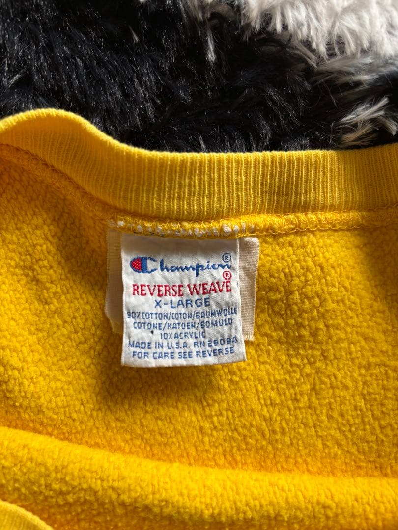 Champion Reverse Weave トレーナー XL イエロー