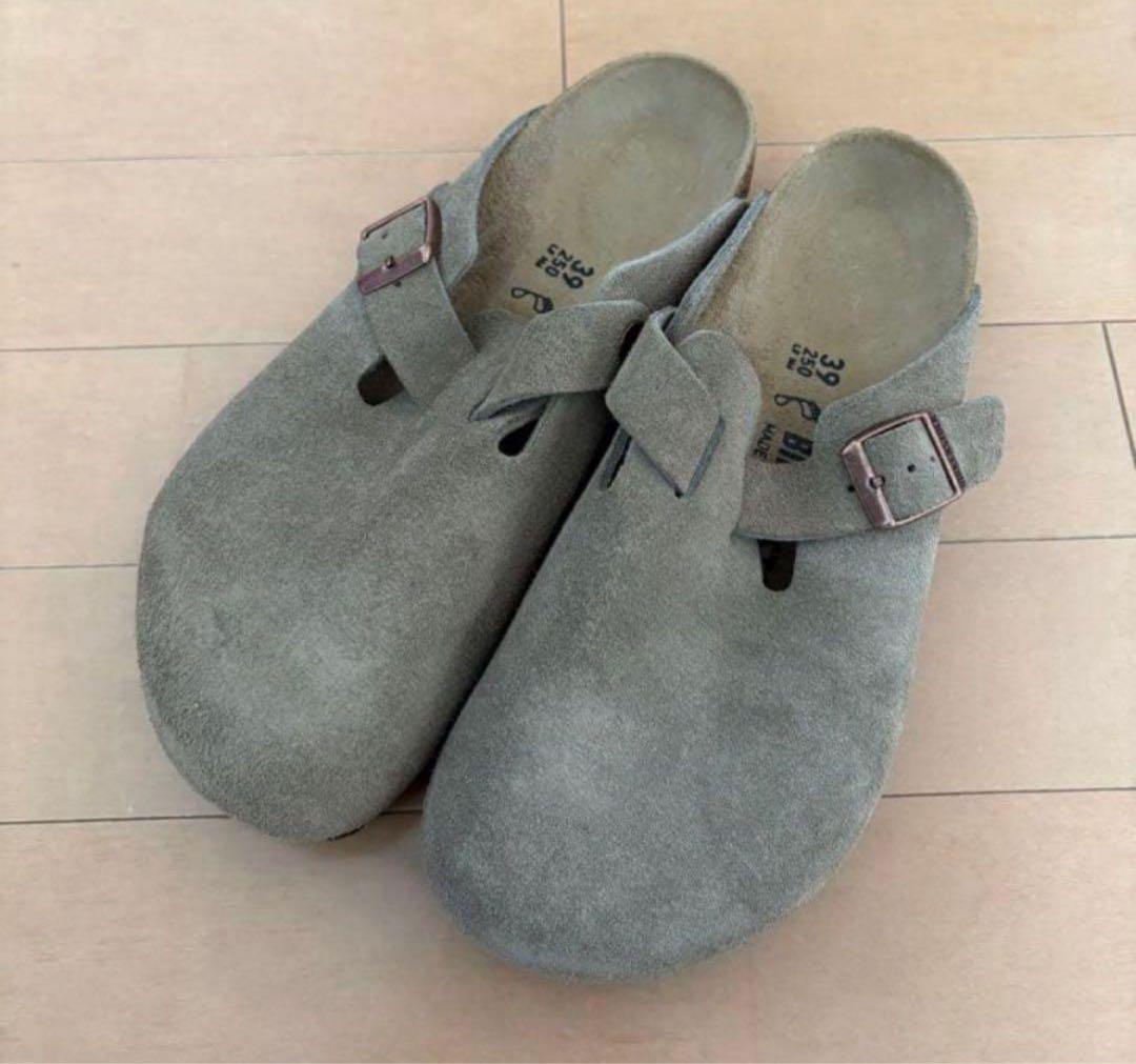 【タグ有】ビルケンシュトック ボストン スエード トープ 39