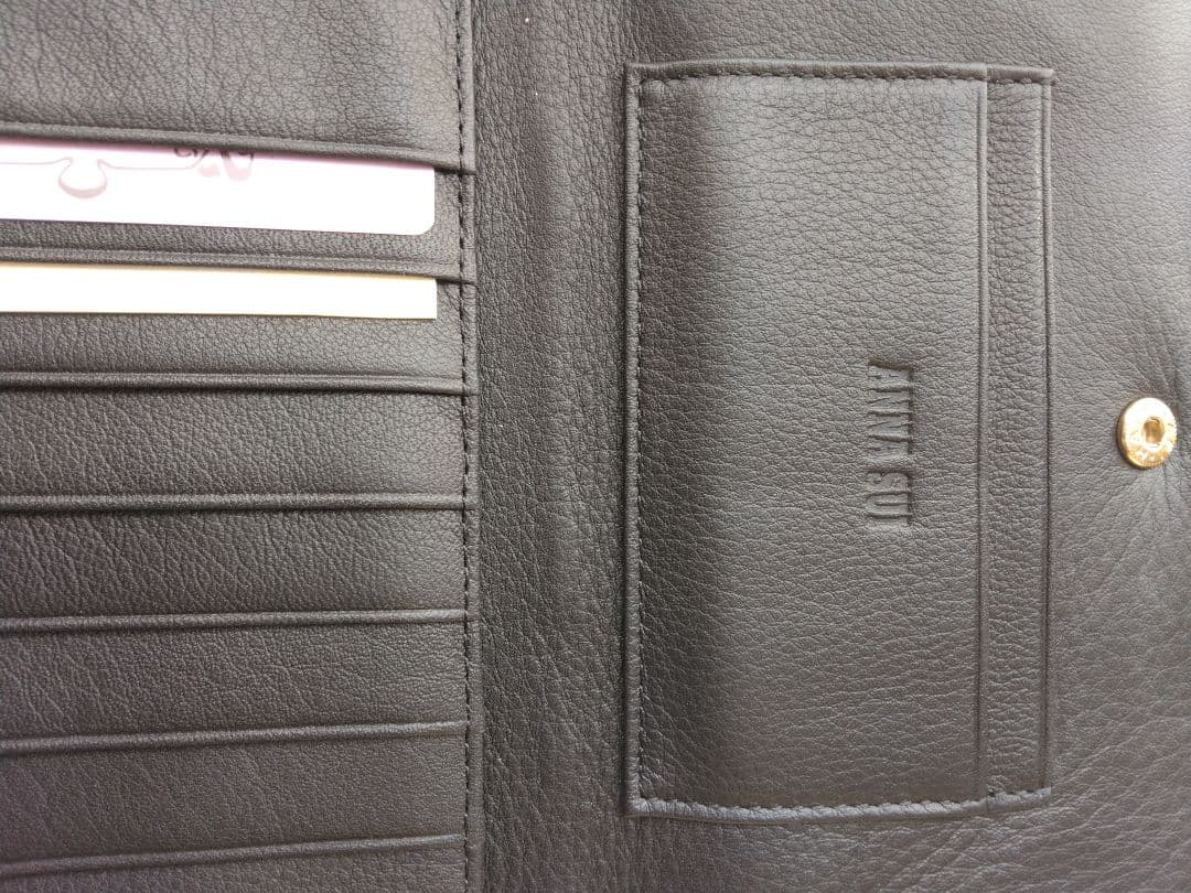 新品 アナスイ 猫 長財布 がま口 プレイングキャット 巾着付 ANNA SUI