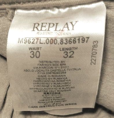 サブローさま　REPLAY Hyper Chino スリムフィットチノパンツ