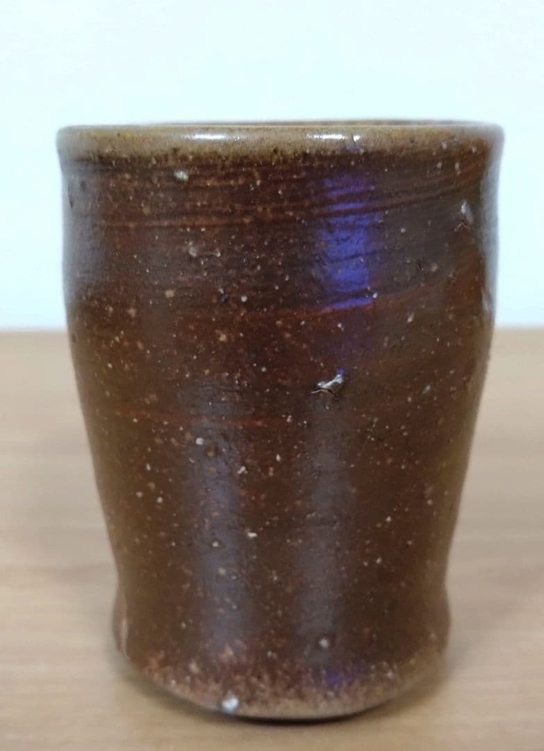 人間国宝　伊勢崎淳作　備前焼　湯呑み　備前焼緋襷湯呑み