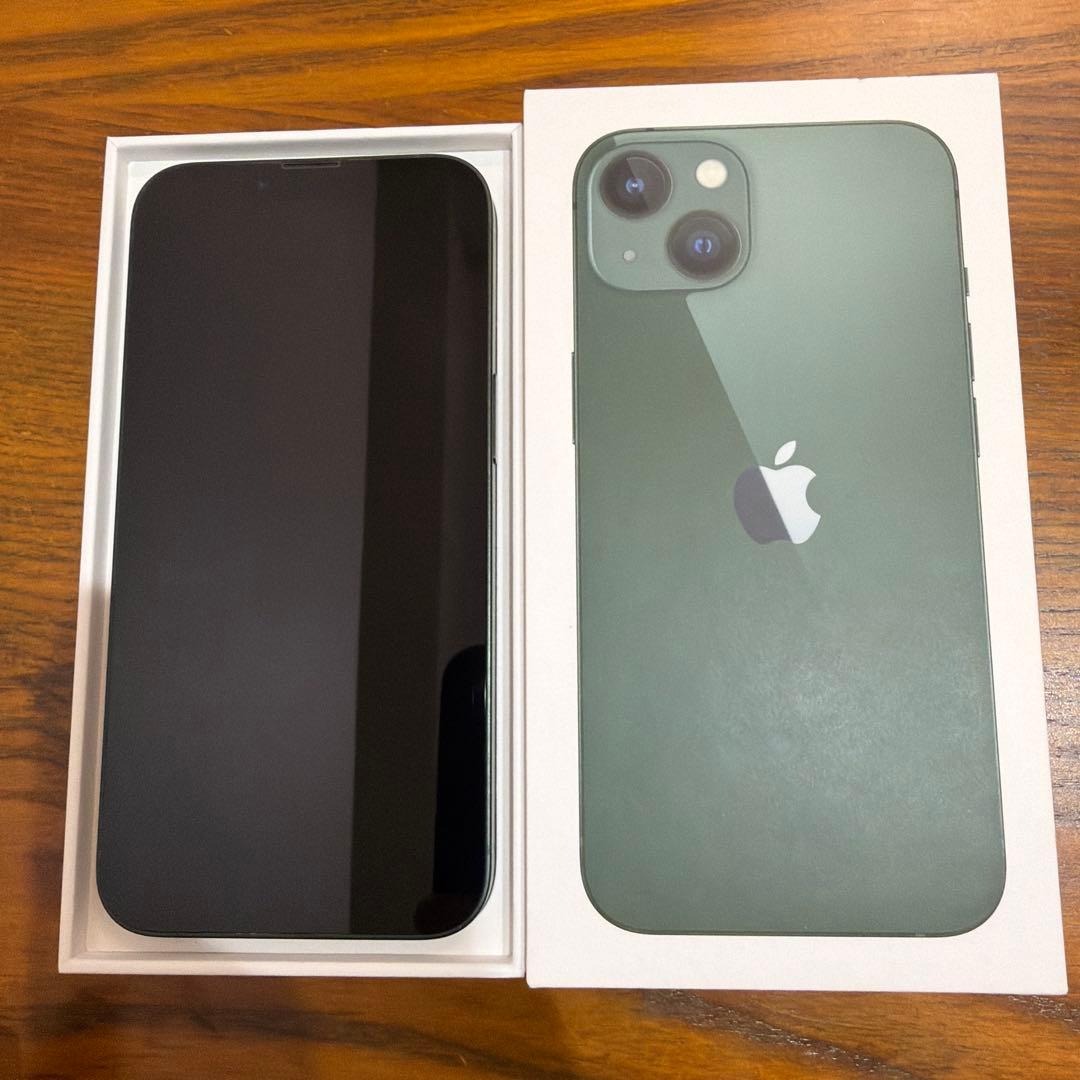 iPhone 13 ミッドナイトグリーン 本体　初期化済み　美品