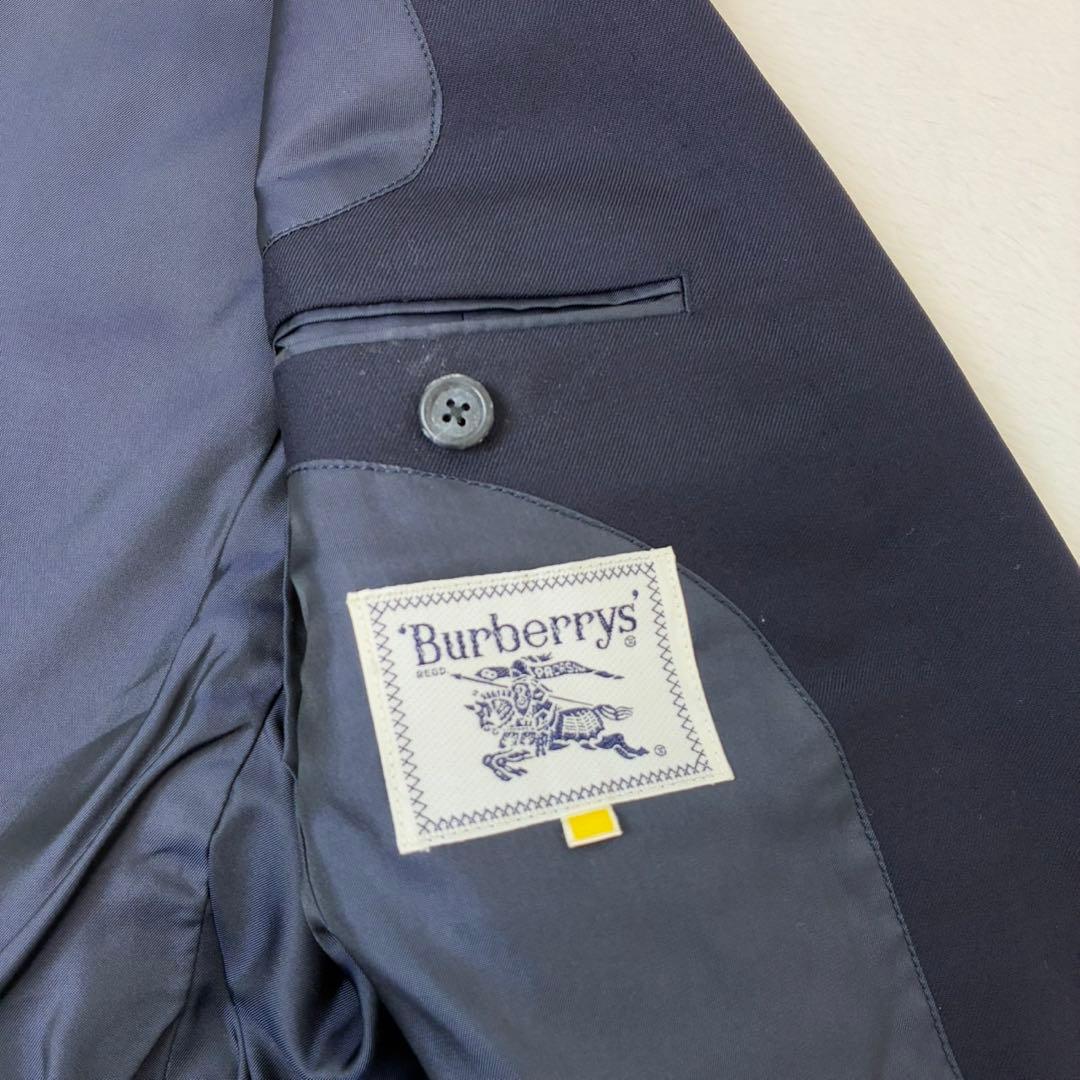 バーバリーズ　紺ブレ　金ボタン　ダブル　ブレザー　ネイビー　ジャケット　7AB