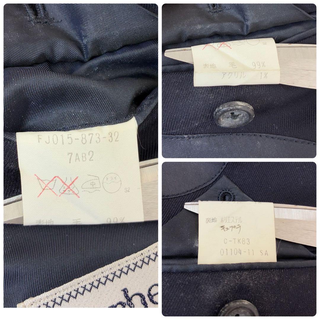 バーバリーズ　紺ブレ　金ボタン　ダブル　ブレザー　ネイビー　ジャケット　7AB