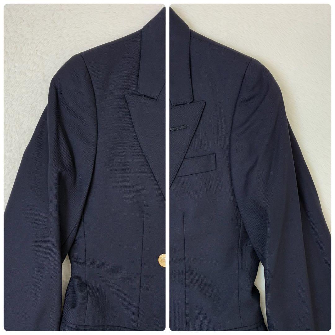 バーバリーズ　紺ブレ　金ボタン　ダブル　ブレザー　ネイビー　ジャケット　7AB