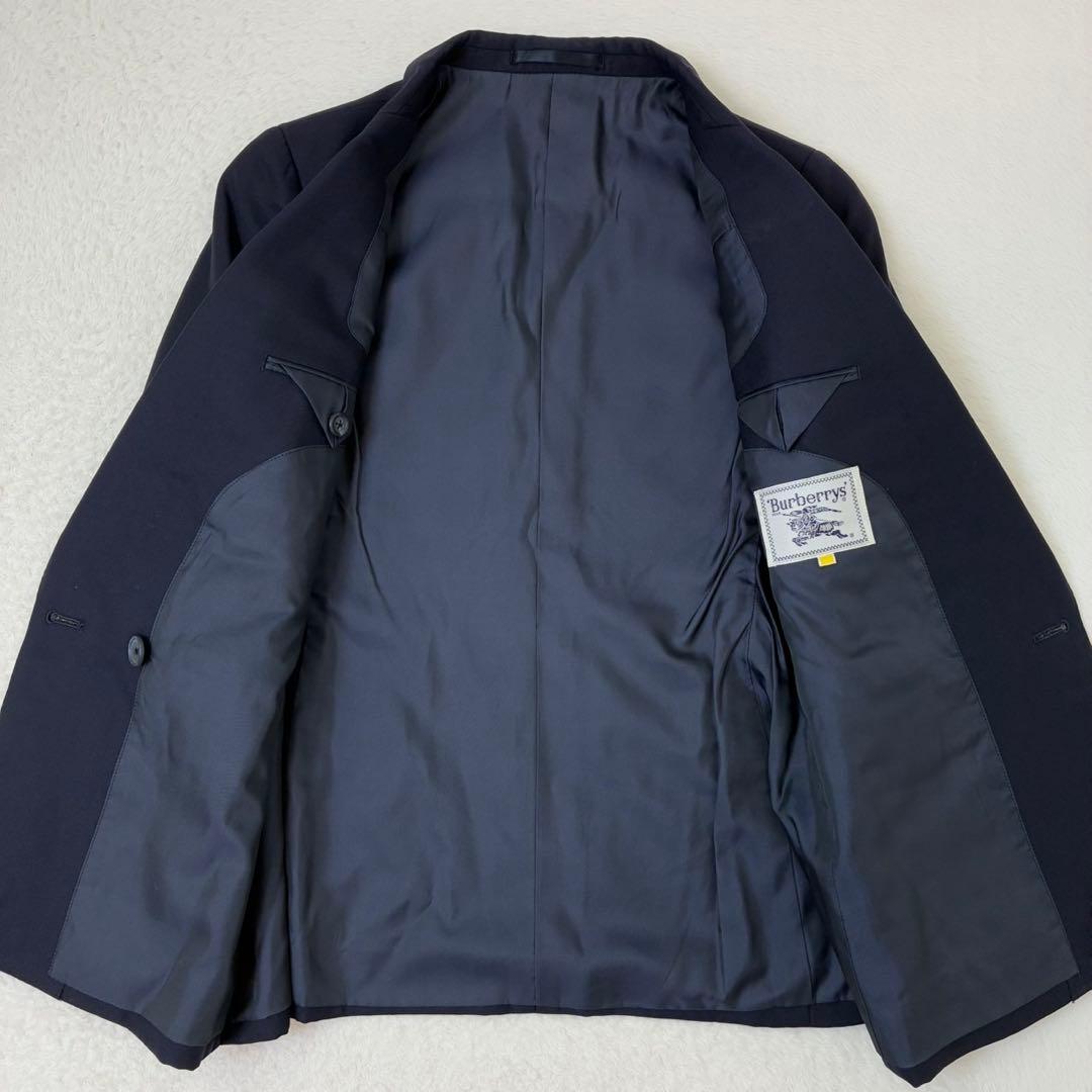 バーバリーズ　紺ブレ　金ボタン　ダブル　ブレザー　ネイビー　ジャケット　7AB