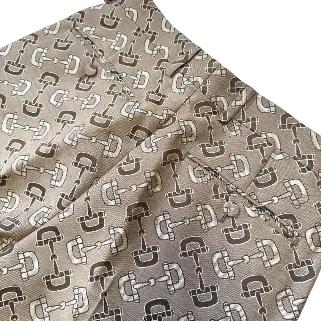 GUCCI グッチ スラックス パンツ ホースビット柄 672087 ベージュ