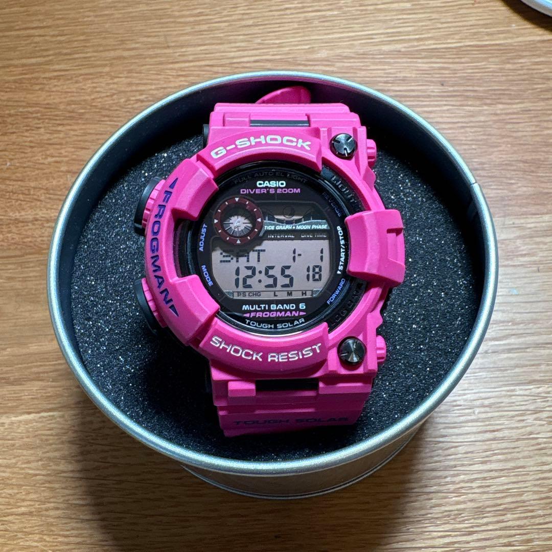 【美品】CASIO G-SHOCK FROGMAN ピンク 200m防水