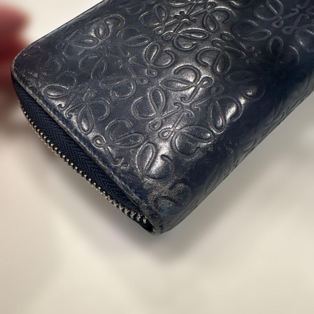【LOEWE】ネイビー レザー 長財布