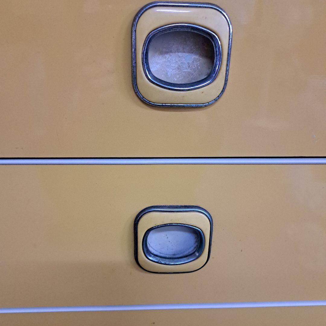 ♡昭和レトロポップ　黄色４段チェスト タンス♡