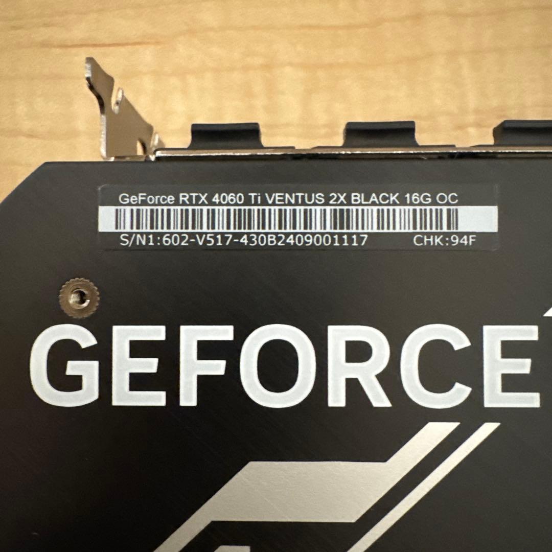 グラフィックボード・グラボ・ビデオカード MSI GeForce RTX 4060 Ti VENTUS 2X 16G OC