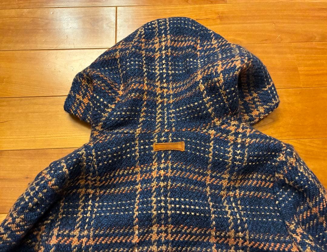 高級　VM　ヴーム　ダブルブレスト フード付き コート　パーカー　レザー　S