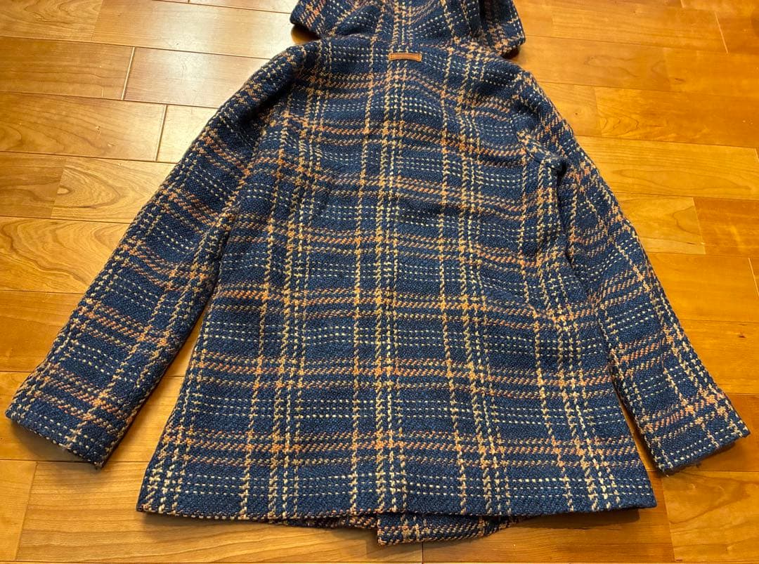 高級　VM　ヴーム　ダブルブレスト フード付き コート　パーカー　レザー　S