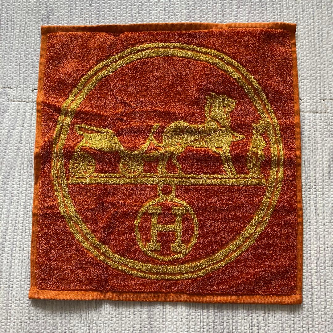 新品未使用 紙タグ付き エルメス フェイスタオル ハンドタオル