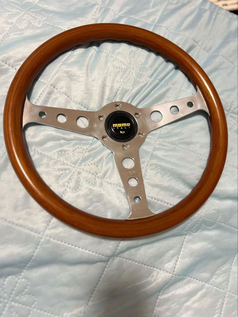 MOMO INDY 34φ ウッドステアリング 当時物